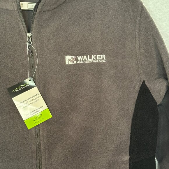 CROSSLAND MEN S FLEECE JACKET WALKER BRENDING, ZIPPER-UP, FRONT POCKETS, SIZE L - Picture 6 of 12